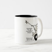 Dreams houden je vast tweekleurige koffiemok (Voorkant rechts)