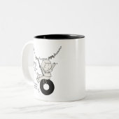 Dreams houden je vast tweekleurige koffiemok (Voorkant links)