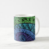 Dreams In Blue Abstract Coffee Mug Koffiemok (Voorkant rechts)