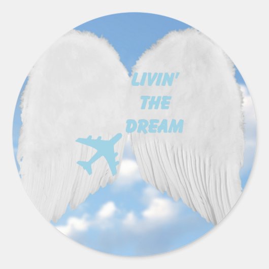 Dreams in D'Skies Ronde Sticker (Voorkant)