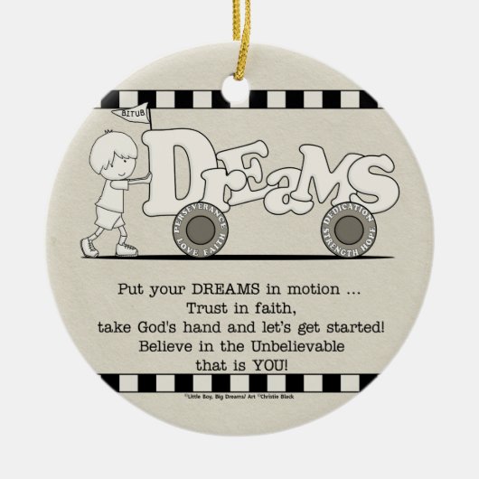 Dreams in Motion Keramisch Ornament (Voorkant)