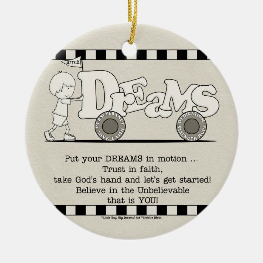 Dreams in Motion Keramisch Ornament (Voorkant)
