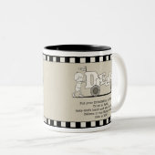 Dreams in Motion Tweekleurige Koffiemok (Voorkant rechts)