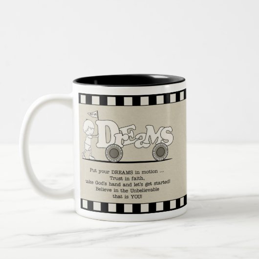 Dreams in Motion Tweekleurige Koffiemok (Links)