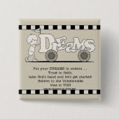 Dreams in Motion Vierkante Button 5,1 Cm (Voorkant)