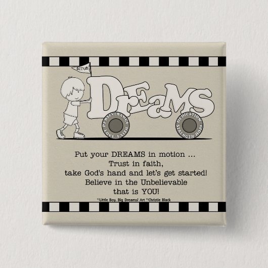 Dreams in Motion Vierkante Button 5,1 Cm (Voorkant)
