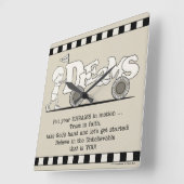 Dreams in Motion Vierkante Klok (Hoek)