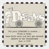 Dreams in Motion Vierkante Sticker (Voorkant)