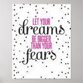 Dreams Inspirerend Quote Poster (Voorkant)