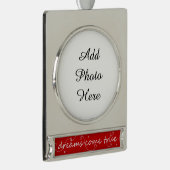 Dreams Kom met True Photo Verzilverd Banner Ornament (Rechts)