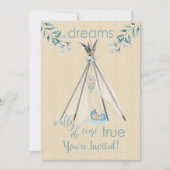 Dreams komen echt waar Boho DreamCatcher Tipi Kaart (Voorkant)