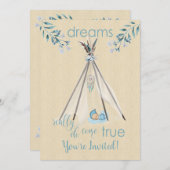 Dreams komen echt waar Boho DreamCatcher Tipi Kaart (Voorkant / Achterkant)