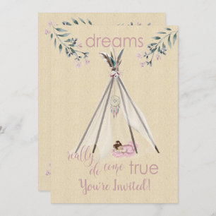 Dreams komen echt waar Boho Tipi DreamCatcher Kaart