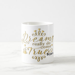 DREAMS KOMEN ECHT WEINIG Mok VOOR Goud Koffie