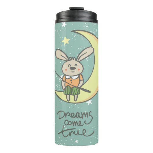 Dreams komen uit | Bunny op de maan Thermosbeker (Voorkant)
