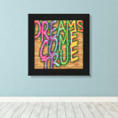 Dreams komen uit canvas afdruk (Insitu (Houten vloer))