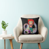 Dreams komen uit echte Mermaid Cute Princess Crown Kussen (Stoel)