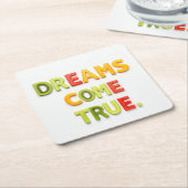 Dreams komen uit kartonnen onderzetters (Schuin)