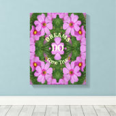 Dreams komen uit True Cosmos Flowers Inspirerend Canvas Afdruk (Insitu (Houten vloer))