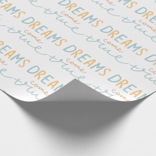 Dreams komen uit True Script Boho Cute Cadeaupapier (Hoek)