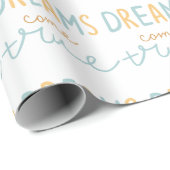 Dreams komen uit True Script Boho Cute Cadeaupapier (Rol Hoek)