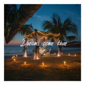 Dreams komen uit waar - Kandle verliet diner op ee Perfect Poster