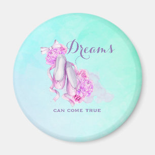 Dreams kunnen echte balletslippers in Waterverf kr Magneet