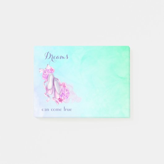 Dreams kunnen echte roze balkslippers krijgen post-it® notes (Voorkant)