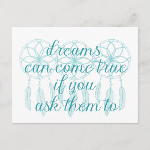 Dreams kunnen ware Blauwgroen slogan Dreamweaver b Briefkaart