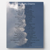 Dreams Love Poem Fluffy White Clouds EASEL Fotoplaat (Voorkant)