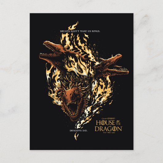 Dreams maakten ons geen koningen. Dragons wel. Briefkaart (Voorkant)