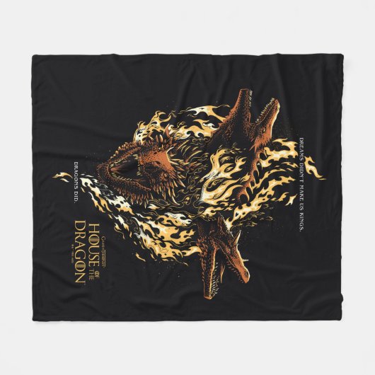 Dreams maakten ons geen koningen. Dragons wel. Fleece Deken (Voorkant (Horizontaal))