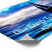 Dreams Motivatie Quote Sailboat Ocean Poster (Hoek)