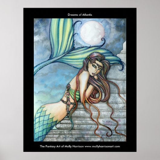 Dreams of Atlantis Mermaid Poster (Voorkant)