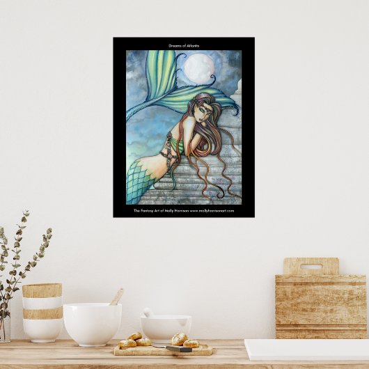 Dreams of Atlantis Mermaid Poster (Keuken)