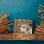 Dreams om Plaque te realiseren is dog Pawsitive Fotoplaat (Zijkant)