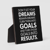 Dreams omzetten in doelen - Motivatie succes Fotoplaat (Voorkant)