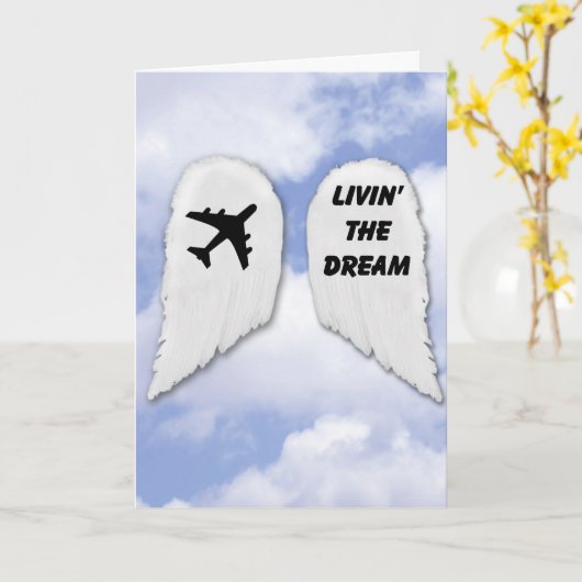 Dreams op Wings Kaart (Gele Bloem)