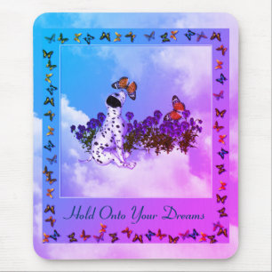 Dreams Puppy Butterflies Inspirerend Muismat