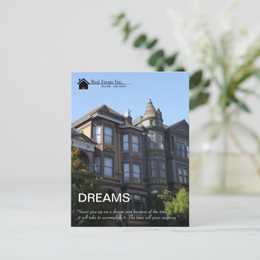 Dreams Real Estate briefkaart (Staand voorkant)