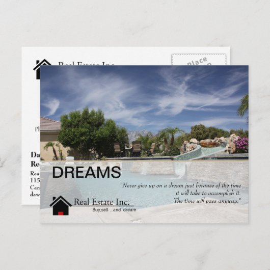 Dreams Real Estate briefkaart (Voorkant / Achterkant)