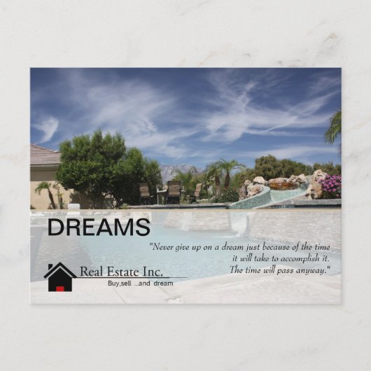 Dreams Real Estate briefkaart (Voorkant)