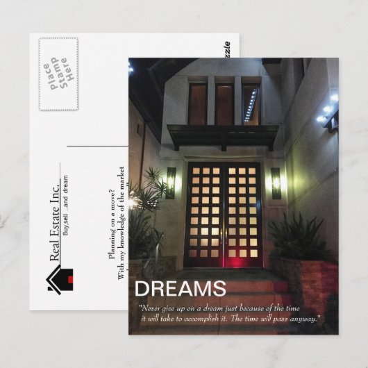 Dreams Real Estate briefkaart (Voorkant / Achterkant)
