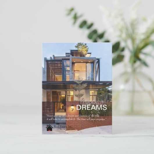Dreams Real Estate briefkaart (Staand voorkant)