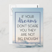 Dreams Scare You Quote Briefkaart (Voorkant / Achterkant)