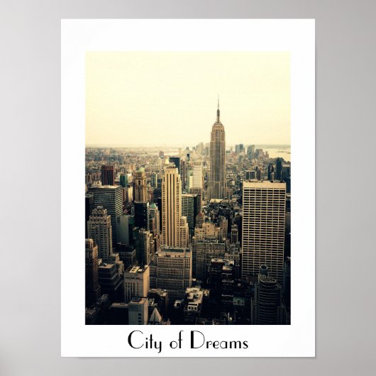 Dreams stad New York Poster (Voorkant)