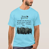 Dreams Take Flight blauwe horizon T-shirt (Voorkant)
