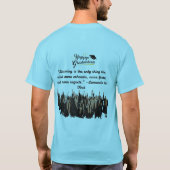 Dreams Take Flight blauwe horizon T-shirt (Achterkant)