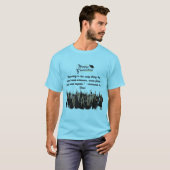 Dreams Take Flight blauwe horizon T-shirt (Voorkant volledig)