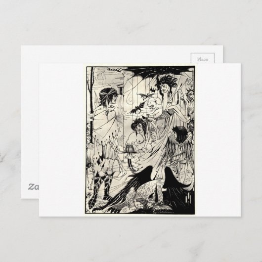 Dreams van Aubrey Beardsley Briefkaart (Voorkant / Achterkant)